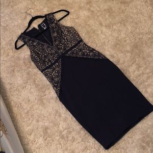 Navy blue lace dress